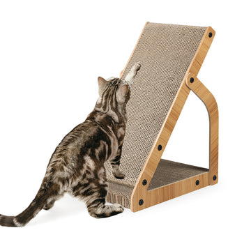 PaWz Cat Scratcher Scratching Board Corrugated Cardboard Scratch Bed Toy Pad Mat PaWz